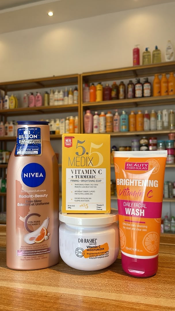 ✅ROUTINE : savon visage et corps + lait éclat sans décaper + crème et nettoyant visage hydratant