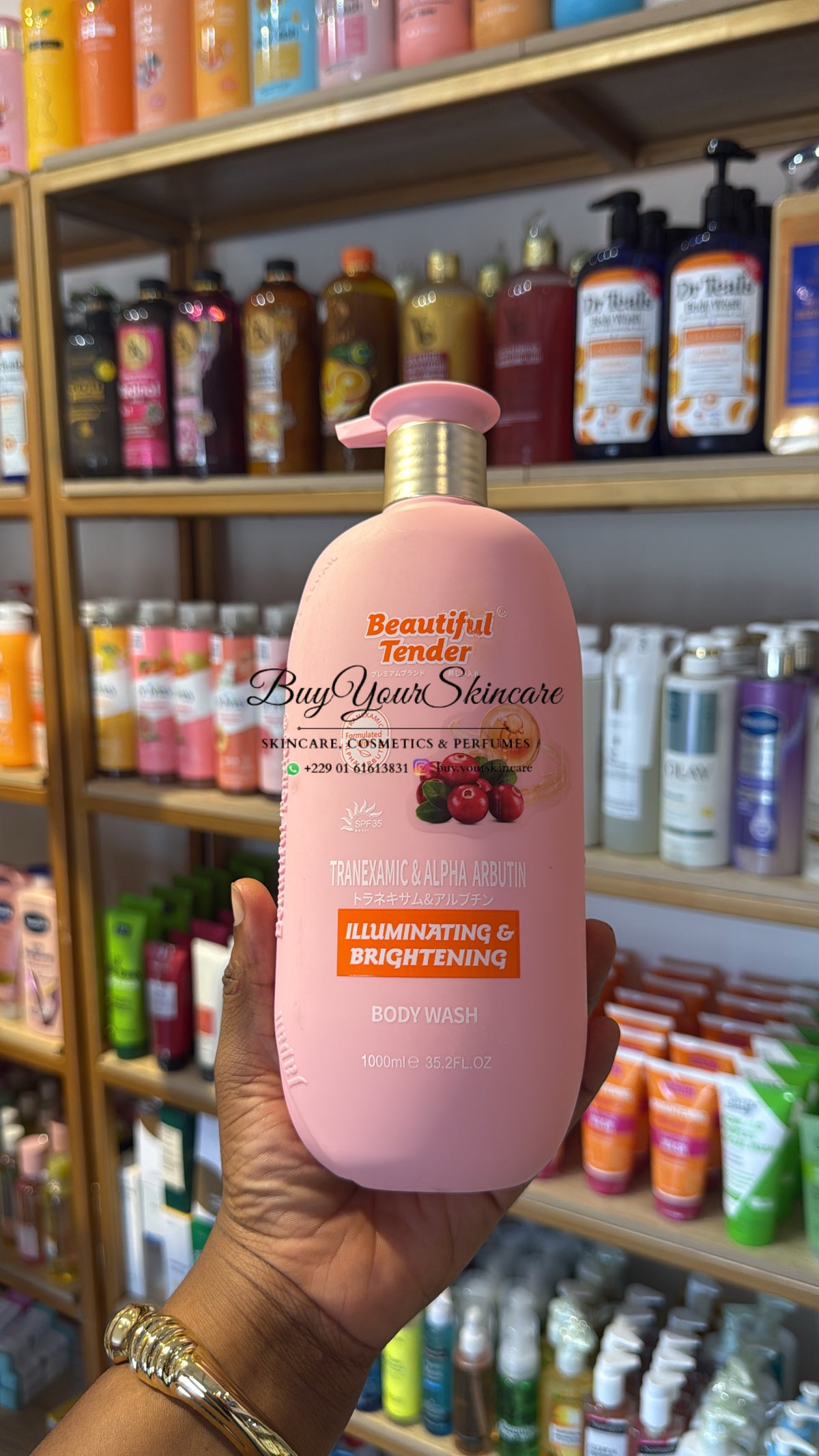 Beautiful tender body wash gel douche