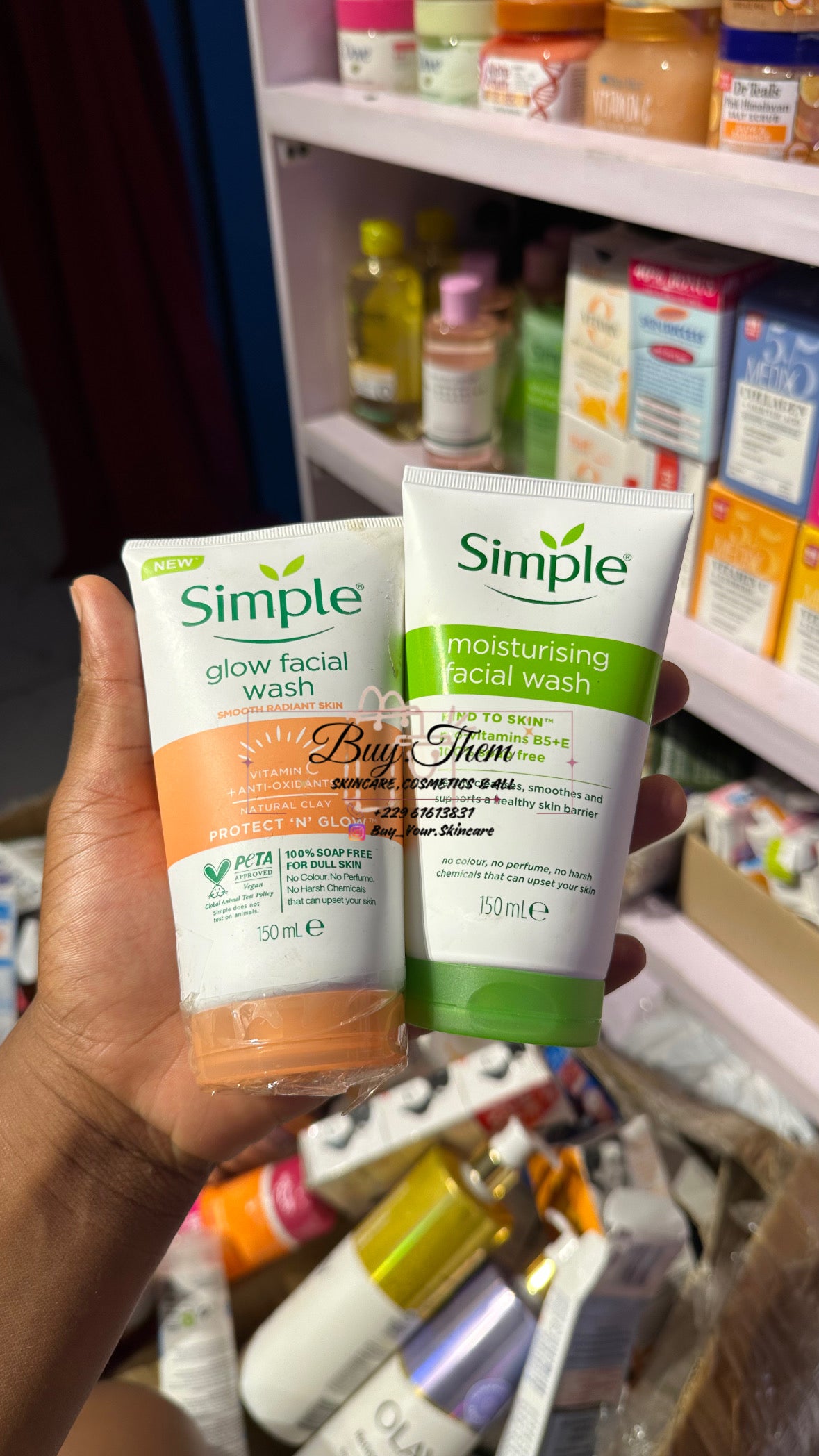 SIMPLE Gel nettoyant facial wash visage