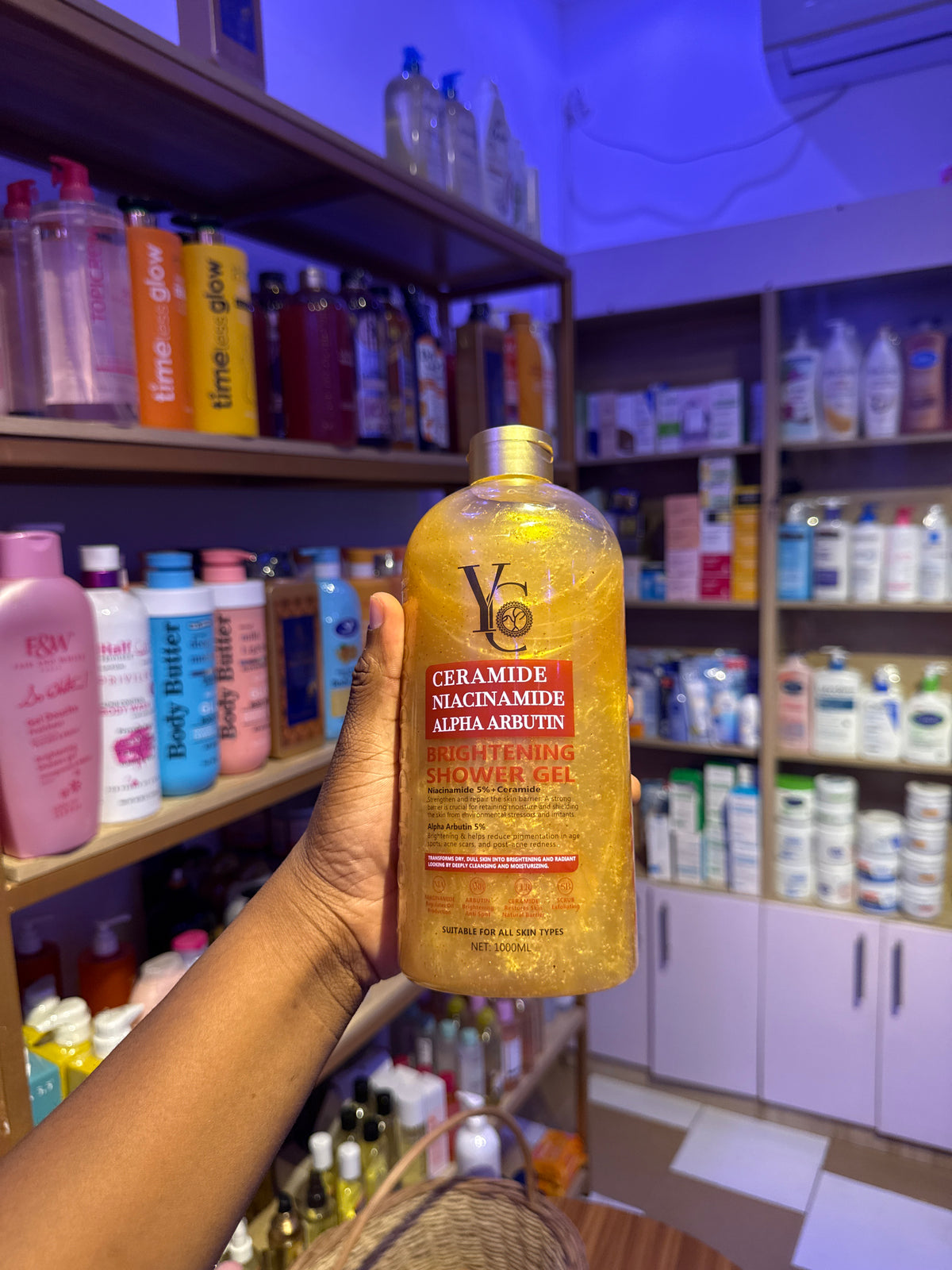 YC body wash gel douche anti taches/pigmentation