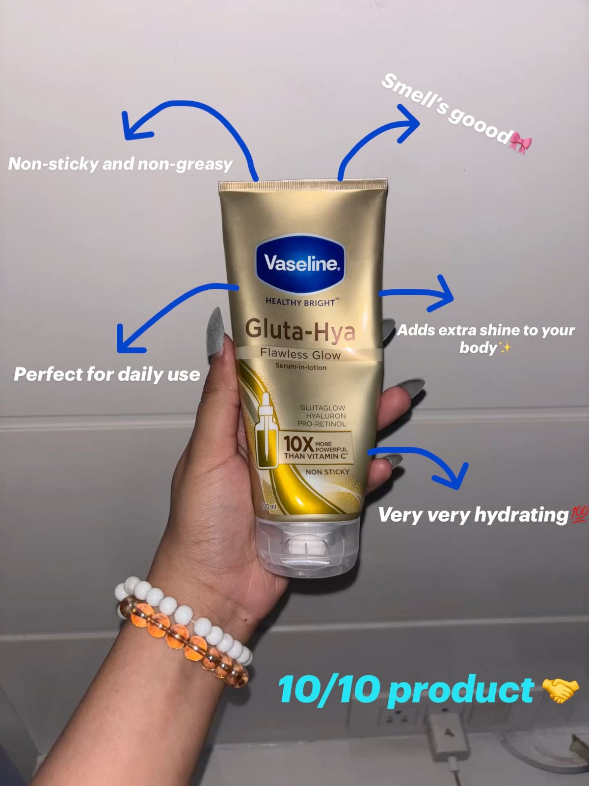 VASELINE GLUTA HYA boosting serum lotion lait