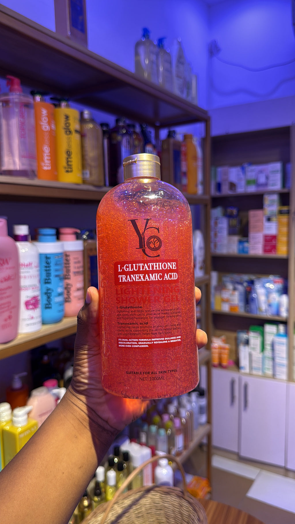 YC body wash gel douche anti taches/pigmentation