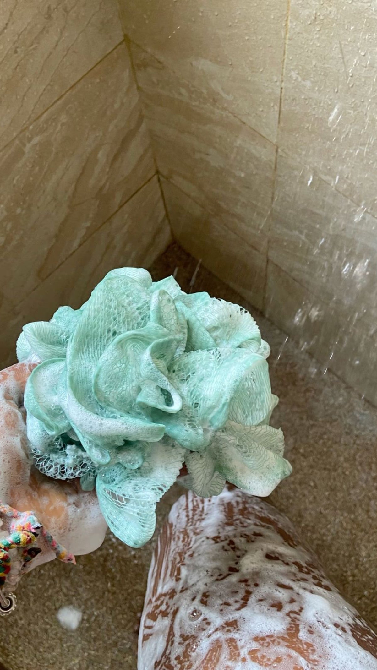Fleure de douche ( éponge exfoliante )
